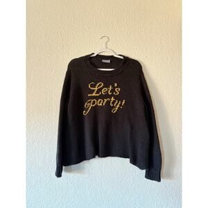 Wooden Ships Women's Sweater Let’s Party Mohair Wool Blend Holiday Party Sz X/S